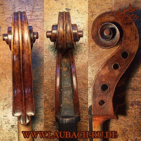 Оригинальный раритетный завиток виолончели Франческо Руджери